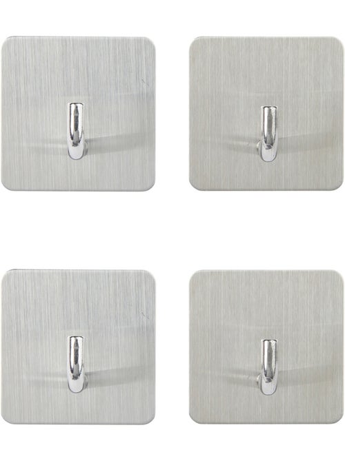Lot de 4 patères adhésives STIKY - Kiabi