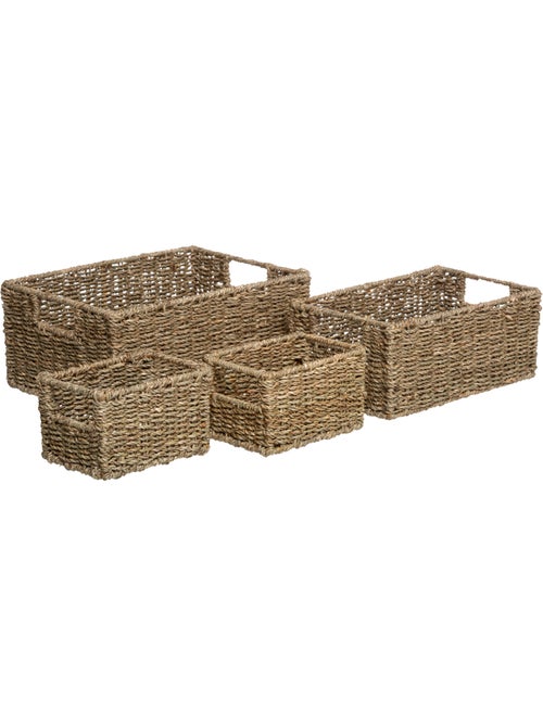 Lot de 4 petits paniers vannerie - Kiabi