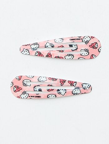 Lot de 4 pinces + 1 chouchou 'Hello Kitty'