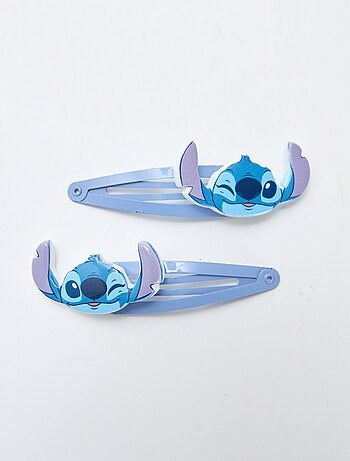 Lot de 4 pinces + 2 élastiques 'Stitch'