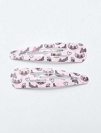 Lot de 4 pinces + 2 élastiques 'Stitch'