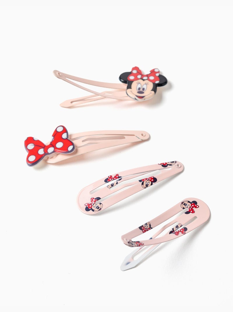 Lot de 4 pinces à cheveux Minnie Rose clair - Kiabi