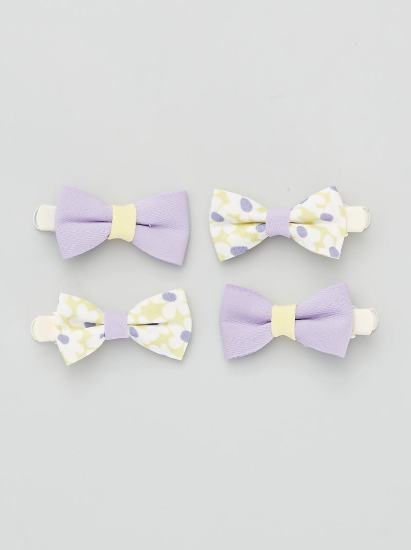Lot de 4 pinces à ‘nœud’ multicolore - Kiabi