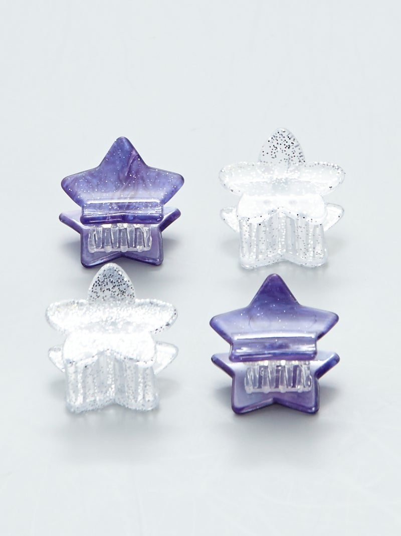 Lot de 4 pinces crabes 'étoile' Bleu - Kiabi