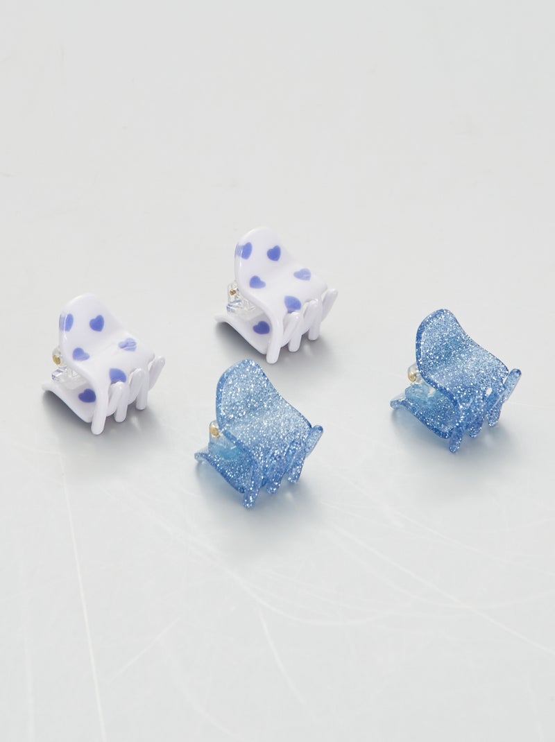 Lot de 4 pinces crabes Violet - Kiabi
