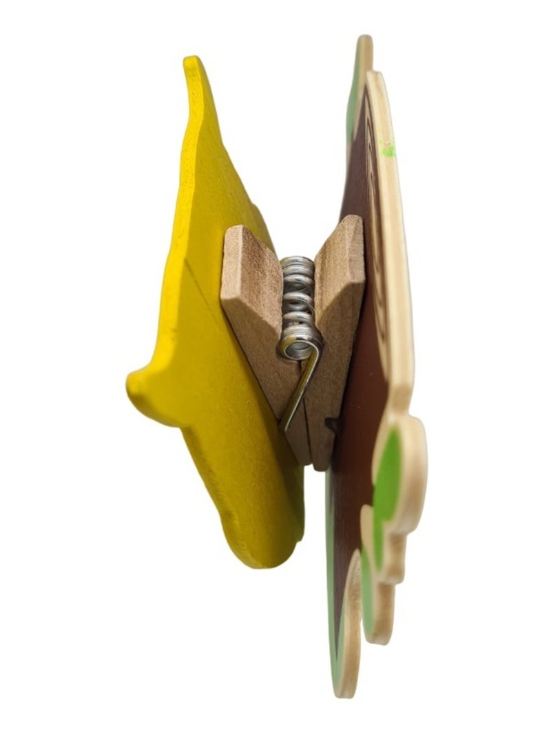 Lot de 4 pinces magnétiques Hibou Bleu - Kiabi