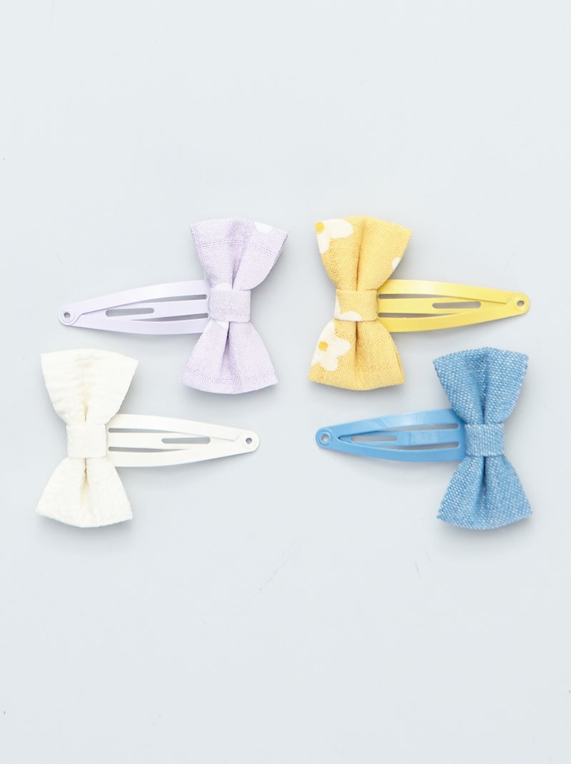 Lot de 4 pinces 'nœud' multicolore - Kiabi