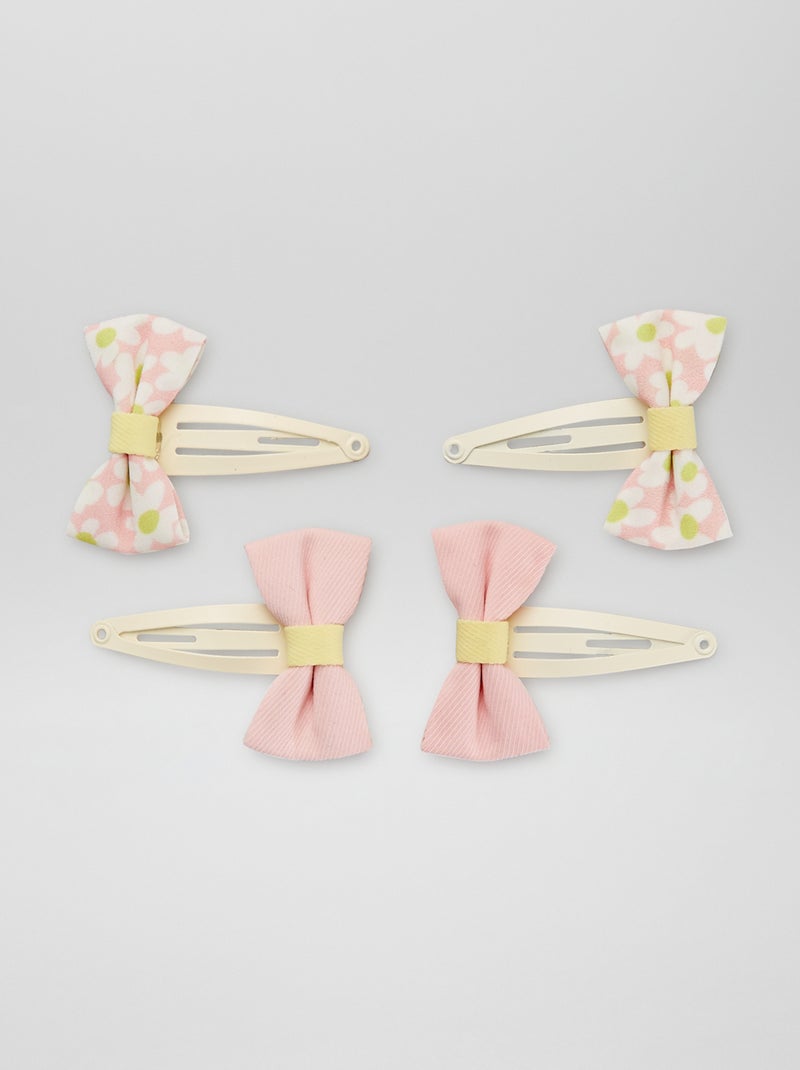 Lot de 4 pinces Rose - Kiabi