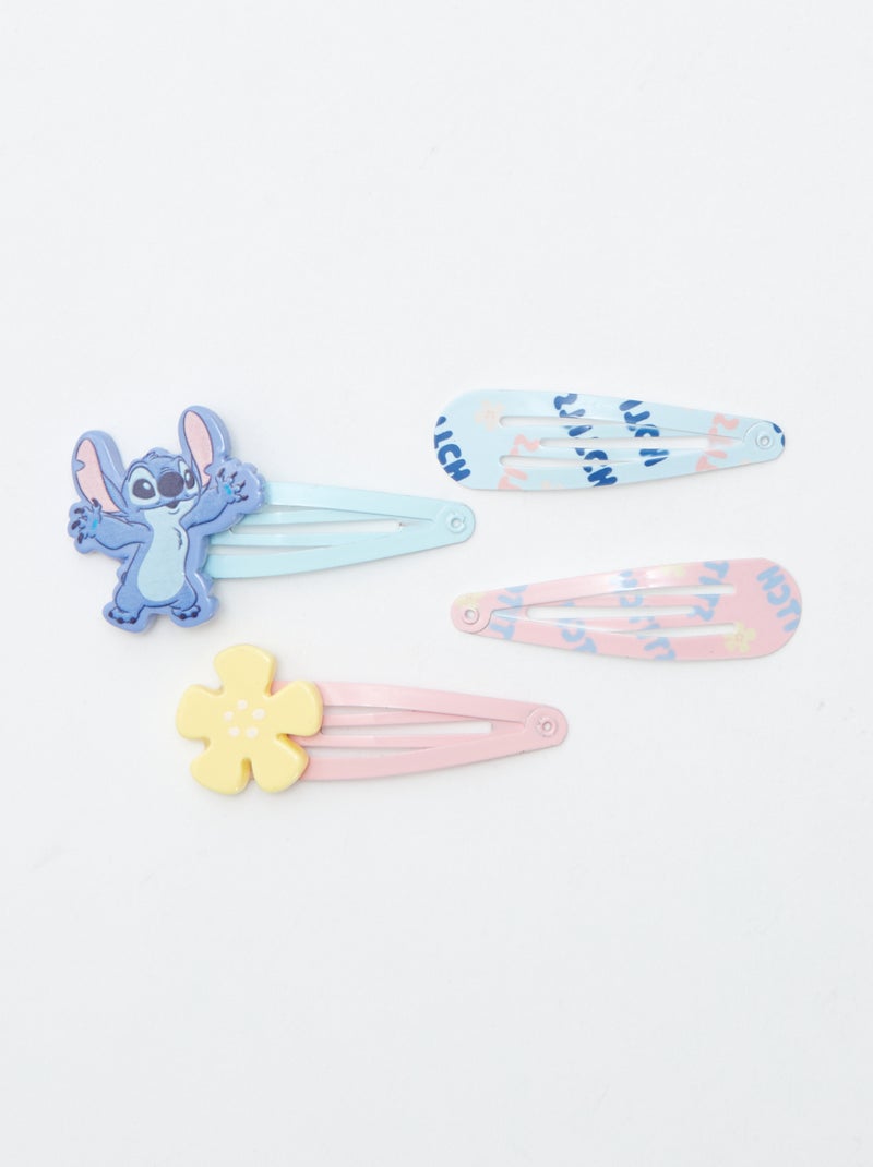 Lot de 4 pinces 'Stitch' BLEU - Kiabi