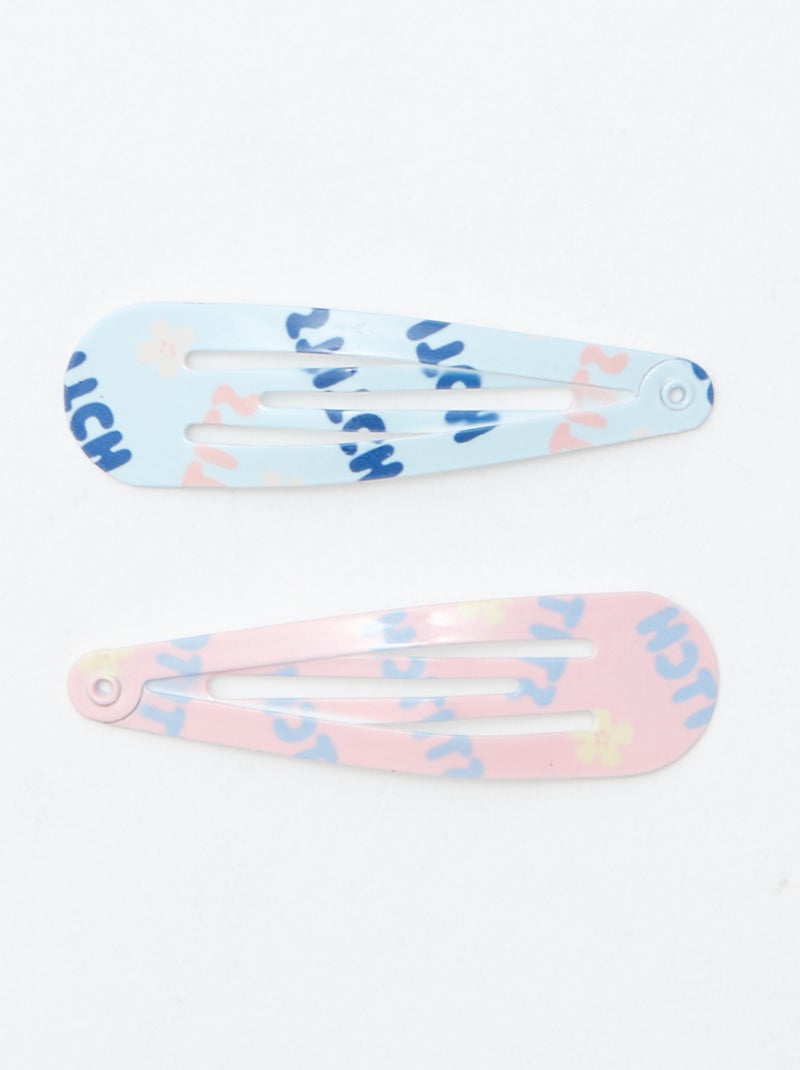 Lot de 4 pinces 'Stitch' BLEU - Kiabi