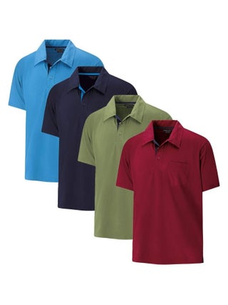 Lot de 4 Polos Jersey Casual  - ATLAS FOR MEN