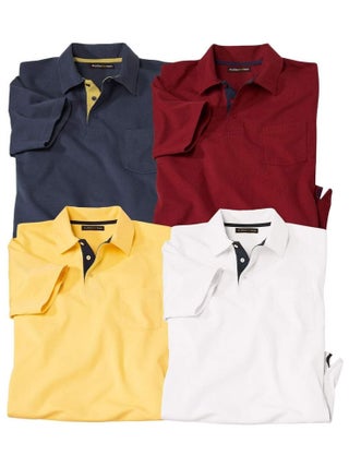 Lot de 4 Polos SportWear  - ATLAS FOR MEN