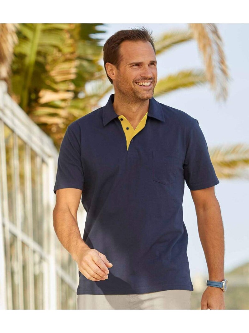 Lot de 4 Polos SportWear  - ATLAS FOR MEN Blanc Rouge Bleu - Kiabi