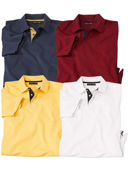 Lot de 4 polos sportwear - atlas for men - Kiabi Lot de 4 polos sportwear - atlas for men - Kiabi