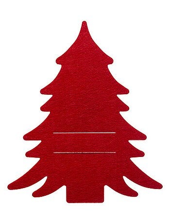 Lot de 4 porte-couverts en feutrine SAPIN