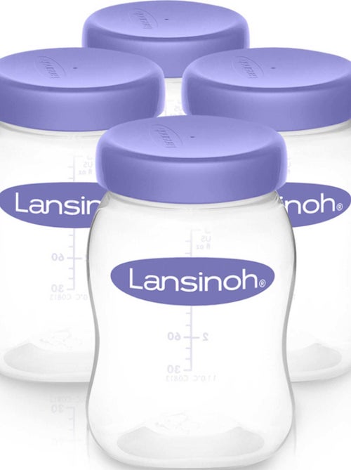 Lot de 4 pots de conservation du lait maternel - Kiabi