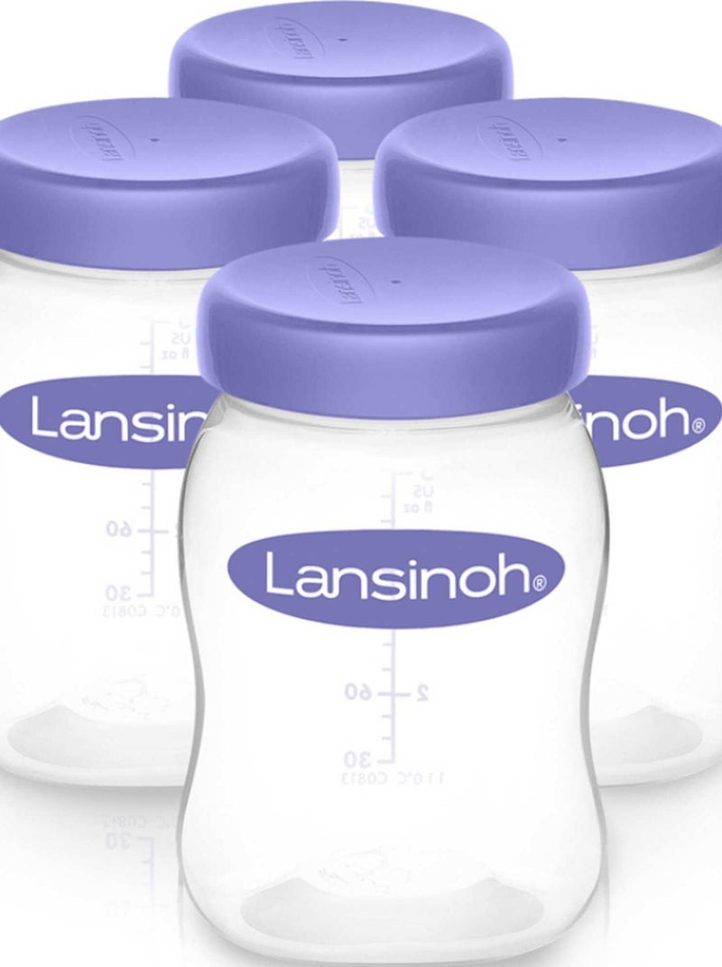 Lot de 4 pots de conservation du lait maternel Violet - Kiabi