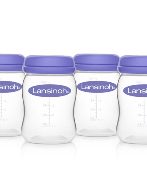 Lot de 4 pots de conservation du lait maternel - Kiabi