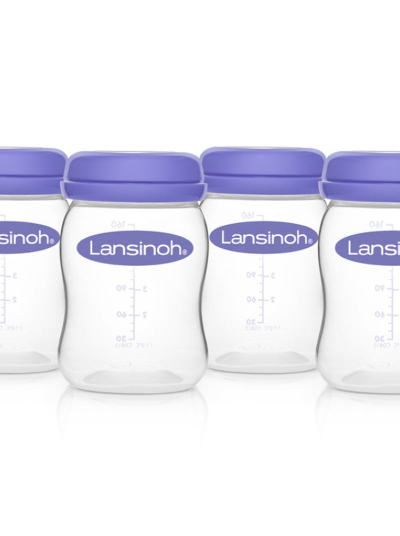 Lot de 4 pots de conservation du lait maternel Violet - Kiabi