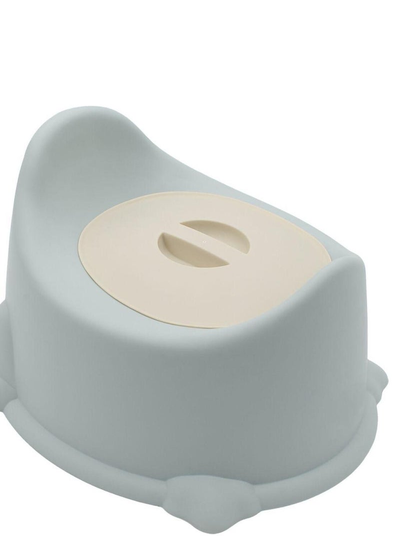 Lot de 4 pots de toilette pour bébé avec couvercle et poignée de transport - Monsieur Bébé Bleu - Kiabi