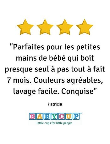 Lot de 4 premières tasses d'apprentissage