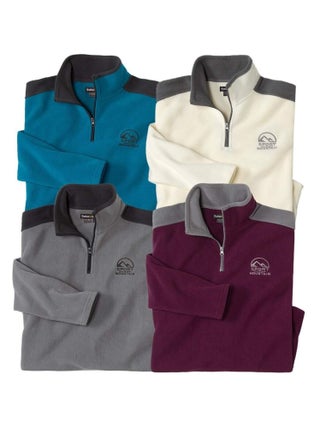 Lot de 4 Pulls Micropolaire X-TREM by Atlas For Men   - ATLAS FOR MEN