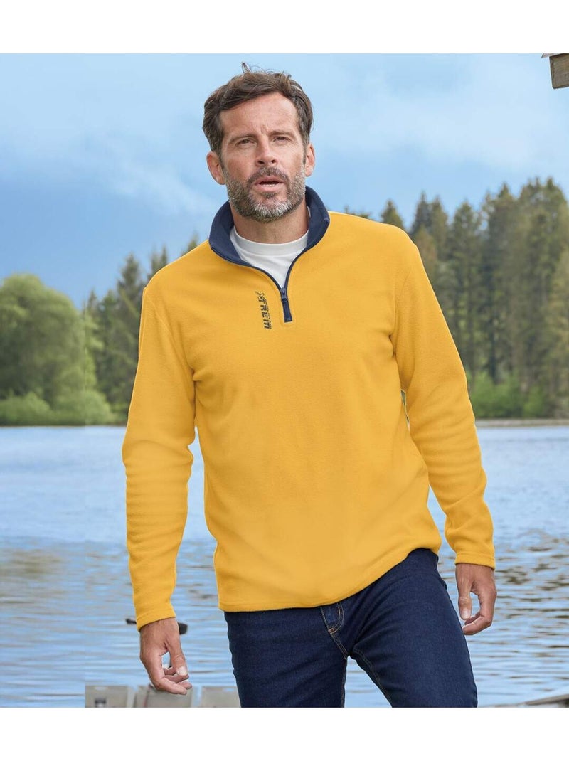 Lot de 4 pulls micropolaires sport mountain  - atlas for men Bleu Jaune Gris - Kiabi
