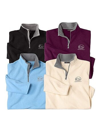 Lot de 4 Pulls Micropolaires Sport Mountain - ATLAS FOR MEN