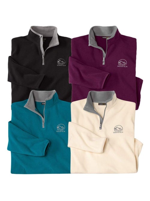 Lot de 4 Pulls Micropolaires Sport Mountain  - ATLAS FOR MEN - Kiabi