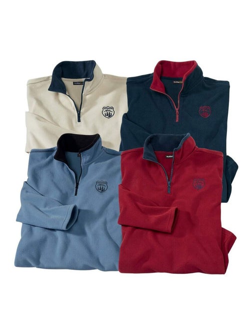 Lot de 4 Pulls polaire Outdoor  - ATLAS FOR MEN - Kiabi