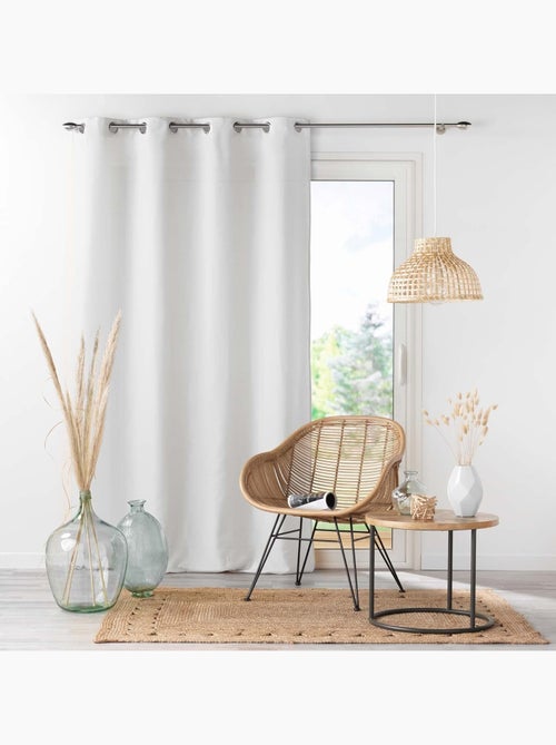 Lot de 4 Rideaux à Œillets - Microfibre Légère - Absolu - Kiabi