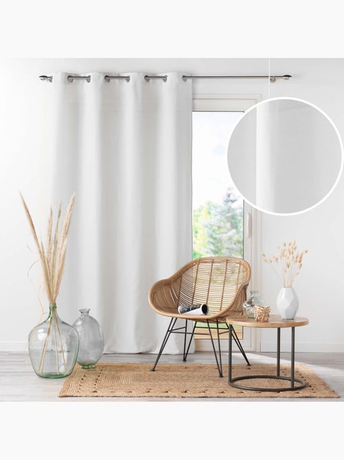 Lot de 4 Rideaux à Œillets - Microfibre Légère - Absolu - Kiabi