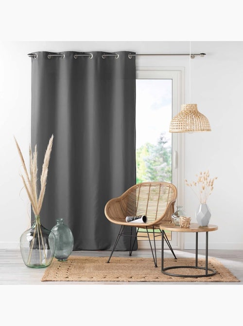 Lot de 4 Rideaux à Œillets - Microfibre Légère - Absolu - Kiabi