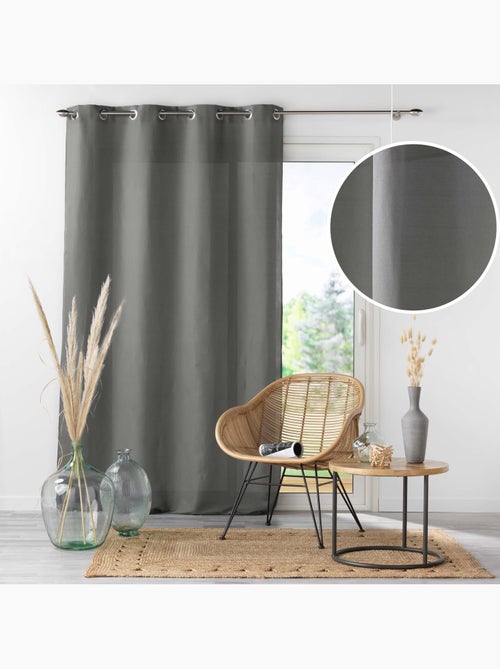 Lot de 4 Rideaux à Œillets - Microfibre Légère - Absolu - Kiabi