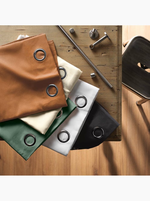 Lot de 4 Rideaux à Œillets - Microfibre Légère - Absolu - Kiabi