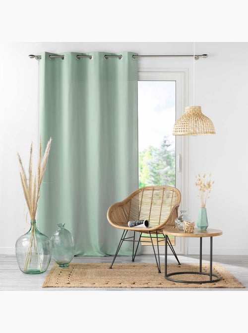 Lot de 4 Rideaux à Œillets - Microfibre Légère - Absolu - Kiabi