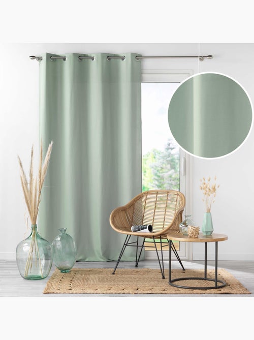 Lot de 4 Rideaux à Œillets - Microfibre Légère - Absolu - Kiabi