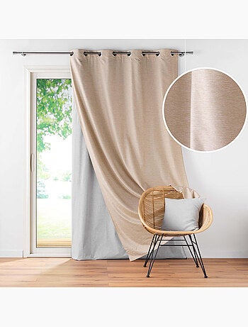 Lot de 4 Rideaux à Oeillets avec Doublure Amovible Coverline, Thermiques & 100% Occultant