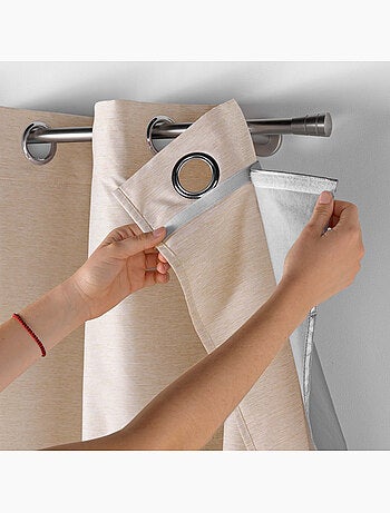 Lot de 4 Rideaux à Oeillets avec Doublure Amovible Coverline, Thermiques & 100% Occultant