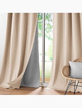 Lot de 4 Rideaux à Oeillets avec Doublure Amovible Coverline, Thermiques & 100% Occultant