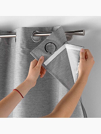 Lot de 4 Rideaux à Oeillets avec Doublure Amovible Coverline, Thermiques & 100% Occultant