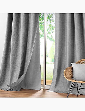 Lot de 4 Rideaux à Oeillets avec Doublure Amovible Coverline, Thermiques & 100% Occultant