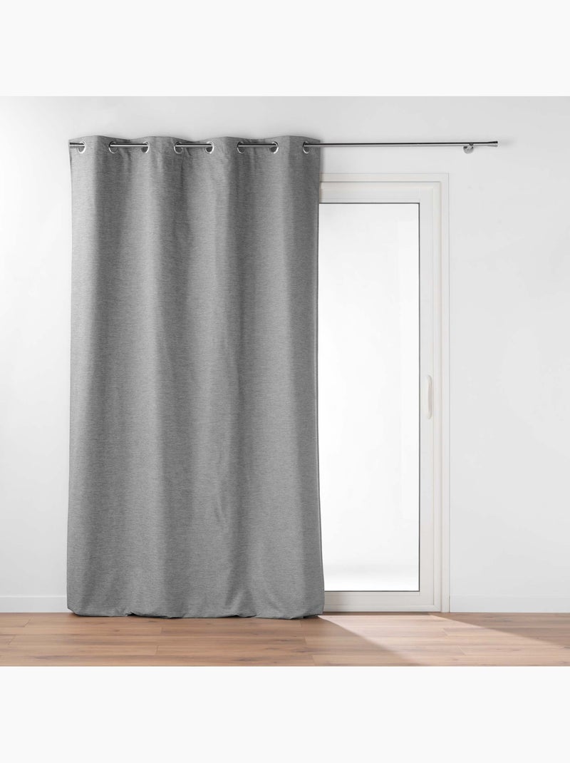 Lot de 4 Rideaux à Oeillets avec Doublure Amovible Coverline, Thermiques & 100% Occultant gris anthracite - Kiabi