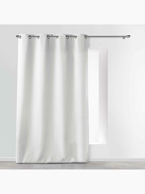 Lot de 4 Rideaux à Oeillets – Polyester Uni Essentiel - Kiabi