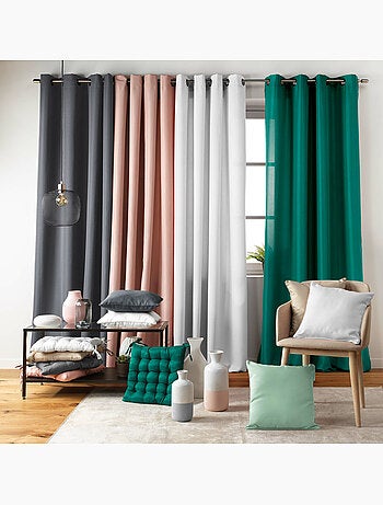 Lot de 4 Rideaux à Oeillets – Polyester Uni Essentiel