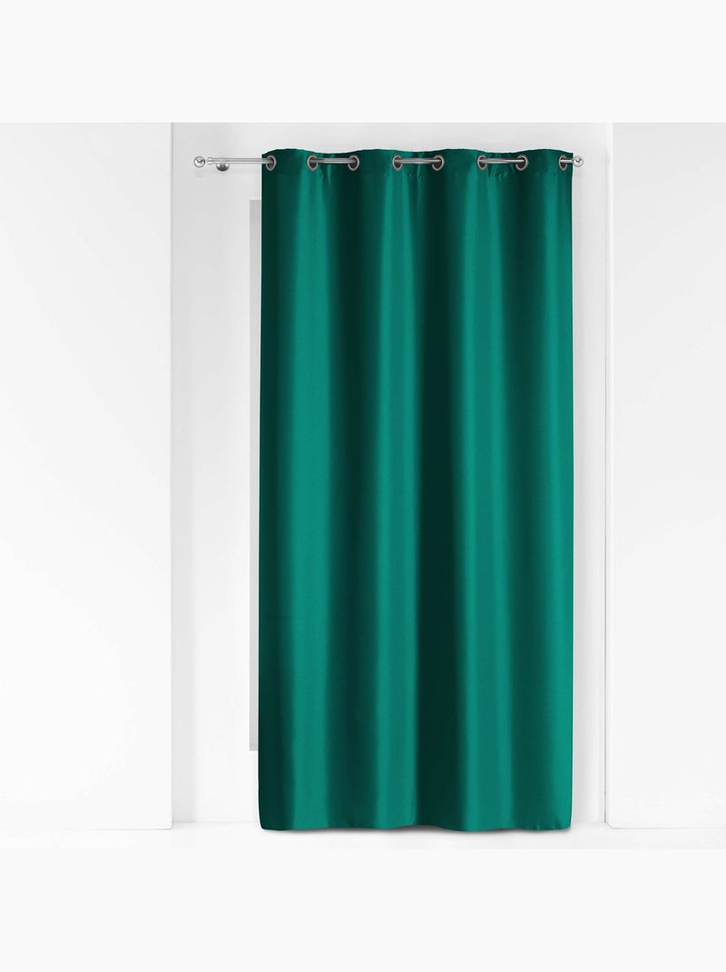 Lot de 4 Rideaux à Oeillets – Polyester Uni Essentiel Vert - Kiabi