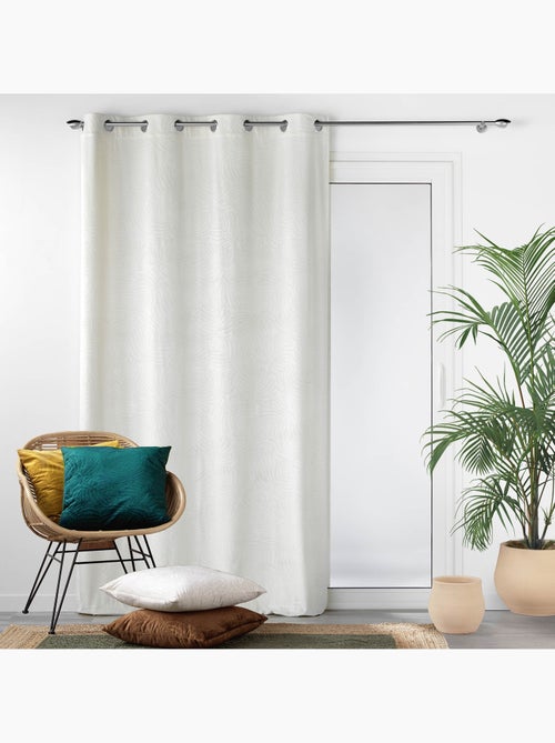 Lot de 4 Rideaux Occultants à Œillets - Velours relief - Kiabi