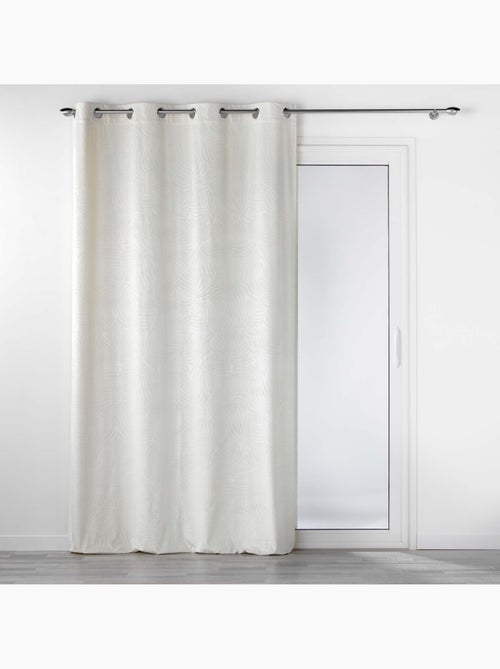 Lot de 4 Rideaux Occultants à Œillets - Velours relief - Kiabi