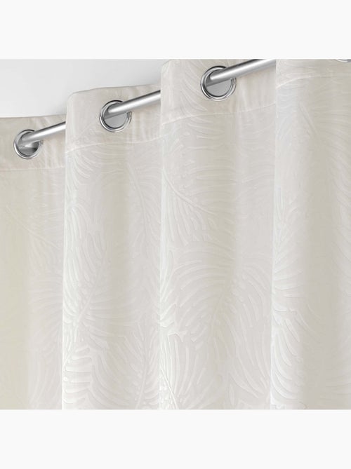 Lot de 4 Rideaux Occultants à Œillets - Velours relief - Kiabi