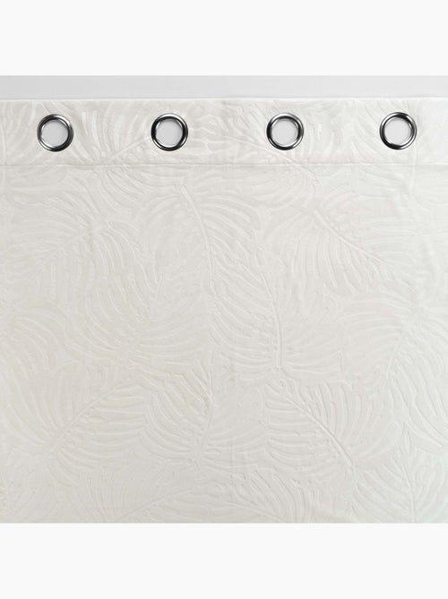 Lot de 4 Rideaux Occultants à Œillets - Velours relief - Kiabi